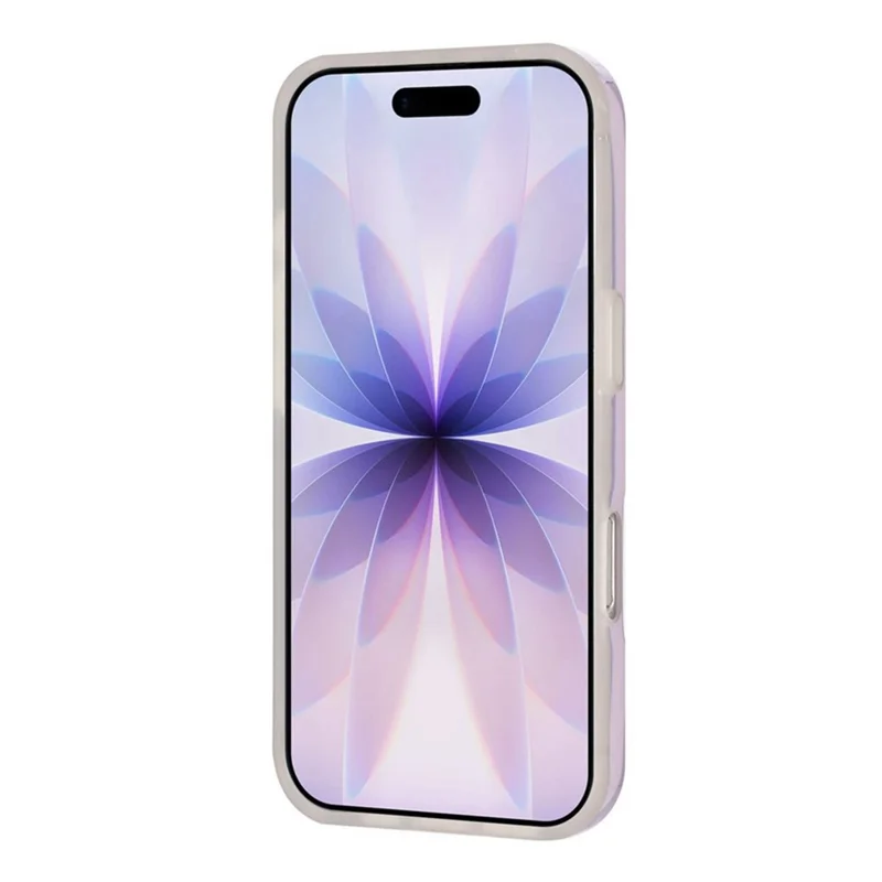 For iPhone 16 Pro Case IMD Stripe TPU Full Coverage Shockproof Phone Protective Cover - Purple - 4