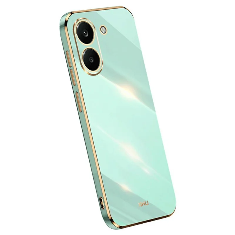 XINLI For Xiaomi Redmi Turbo 5 5G / Poco X8 Pro 5G Case TPU Phone Cover with Electroplating Frame - Cyan - 1