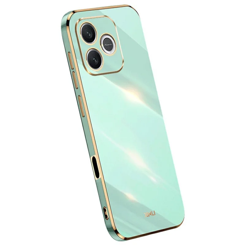 XINLI For Honor 600 Lite 5G Case TPU Phone Cover with Electroplating Frame - Cyan - 1