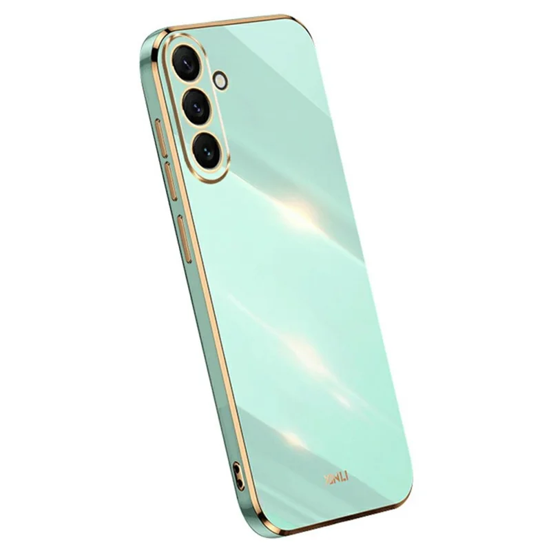 XINLI For Samsung Galaxy A37 5G Case TPU Phone Cover with Electroplating Frame - Cyan - 1