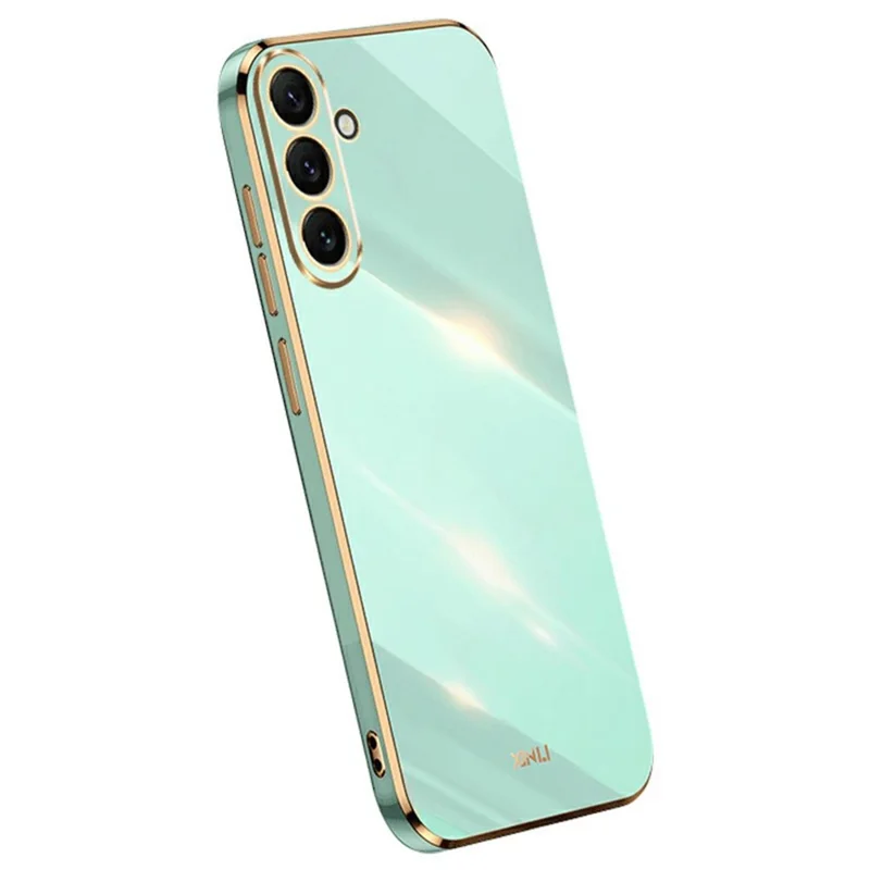 XINLI For Samsung Galaxy A57 5G Case TPU Phone Cover with Electroplating Frame - Cyan - 1
