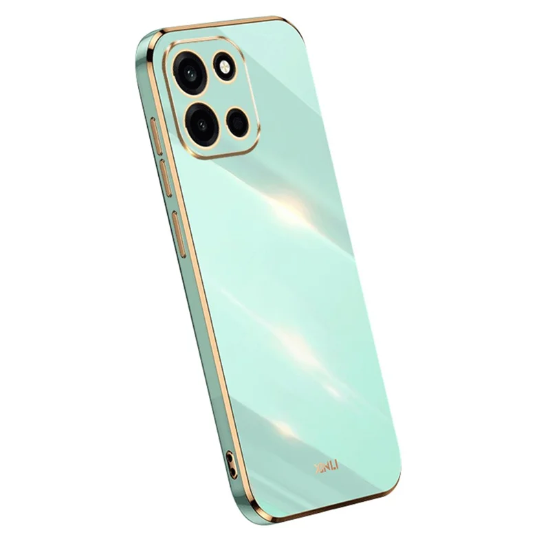 XINLI Case For OnePlus Nord CE6 5G / Nord 6 5G / Turbo 6V 5G / Turbo 6 5G TPU Phone Cover with Electroplating Frame - Cyan - 1