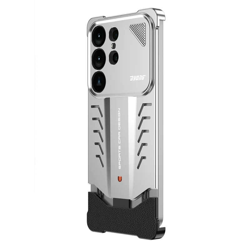 DYONG For Samsung Galaxy S26 Ultra Metal Case Snap-Open Design Heat Dissipation Shockproof Phone Cover - Titanium Silver - 1