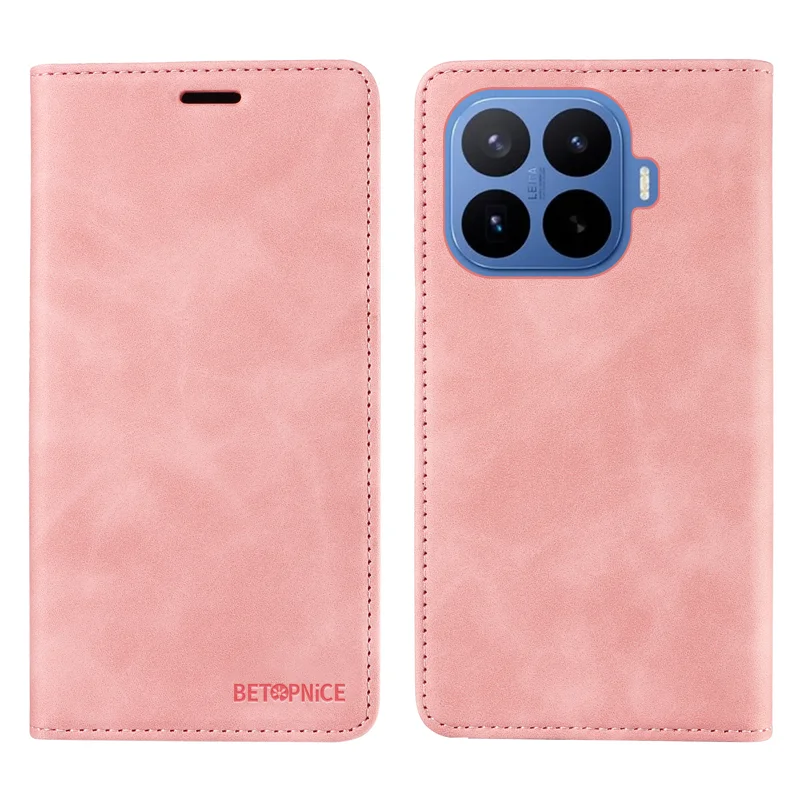 BETOPNICE for Xiaomi 17T Pro Case Magnetic Closure RFID Blocking Wallet Stand Leather Phone Cover - Pink - 1