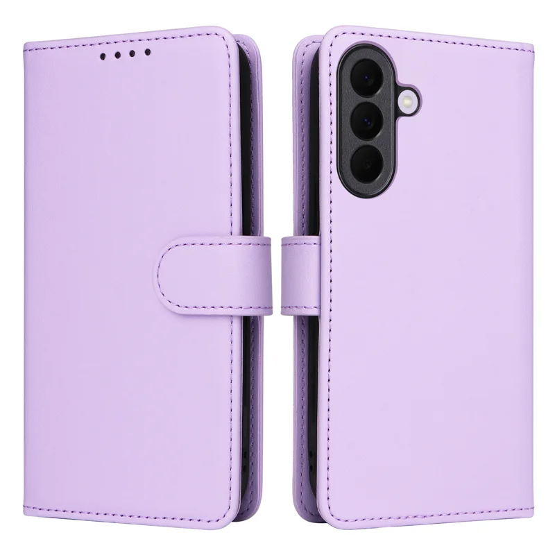 BETOPNICE for Samsung Galaxy A27 5G Magnetic Case Detachable PU Leather Phone Cover with Strap - Purple - 1