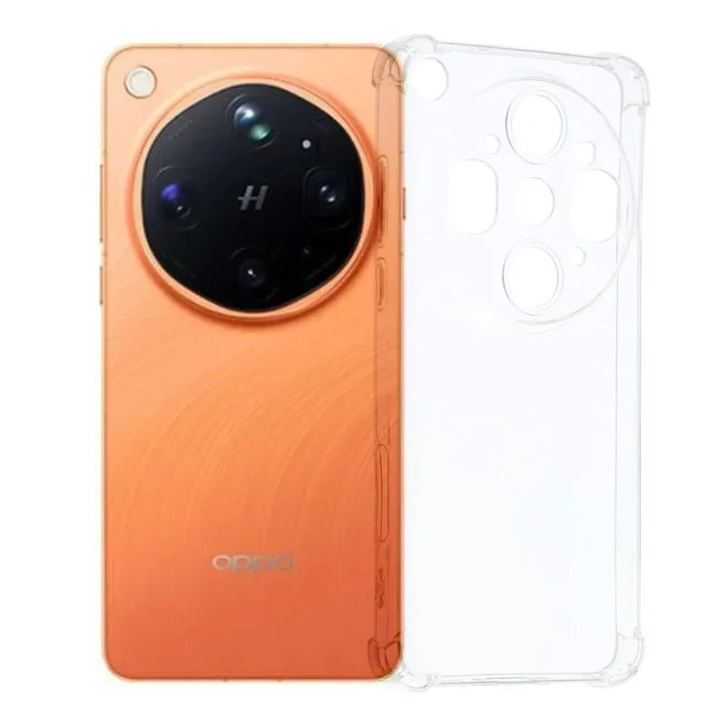 For Oppo Find X9 Ultra 5G TPU Case Reinforced Corners Drop-proof Phone Cover - Transparent - 1