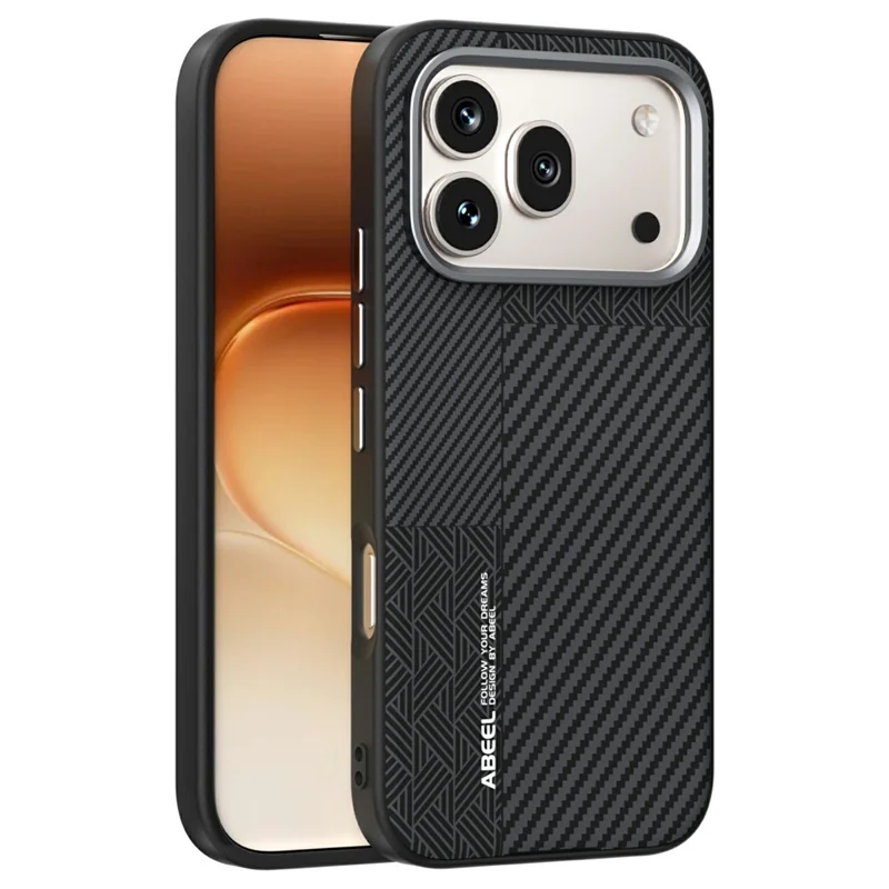 ABEEL For Honor 600 5G / 600 Pro 5G Magnetic Case PC + TPU + Aluminum Alloy + PU Leather Slim Phone Back Cover - Texture 3 - 1