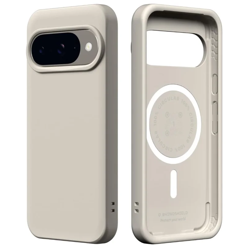 RHINOSHIELD SolidX Series for Google Pixel 10 / Pixel 10 Pro Magnetic Case TPE Shockproof Phone Cover - Shell Beige - 1