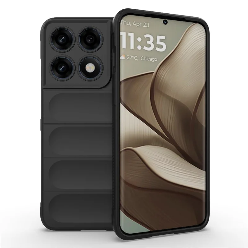 For Motorola Edge 70 Pro 5G Case Anti-Drop Soft TPU Rugged Phone Back Cover - Black - 1