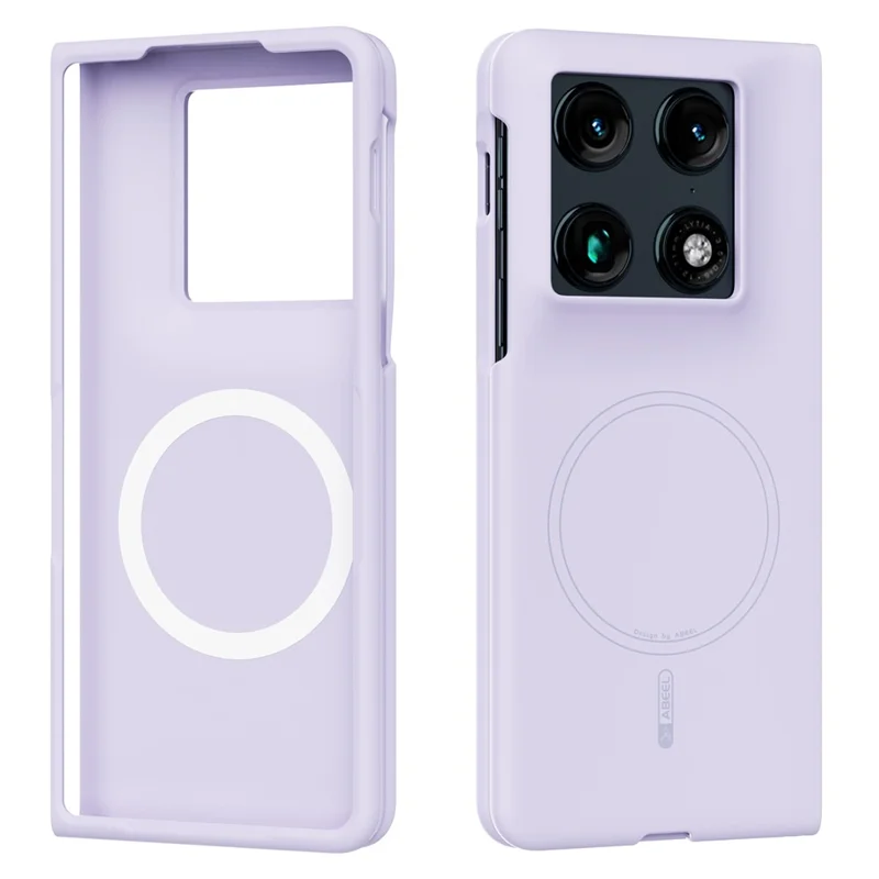 ABEEL Magnetic Case For Motorola Razr Fold 5G Skin Touch Liquid Silicone Phone Back Cover - Purple - 1
