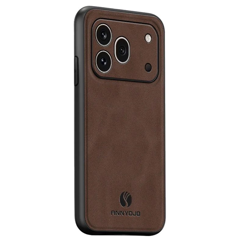 ANNYOJO For Honor 600 Pro 5G Phone Case PU Leather + PC + TPU Anti Drop Phone Back Cover - Coffee - 1