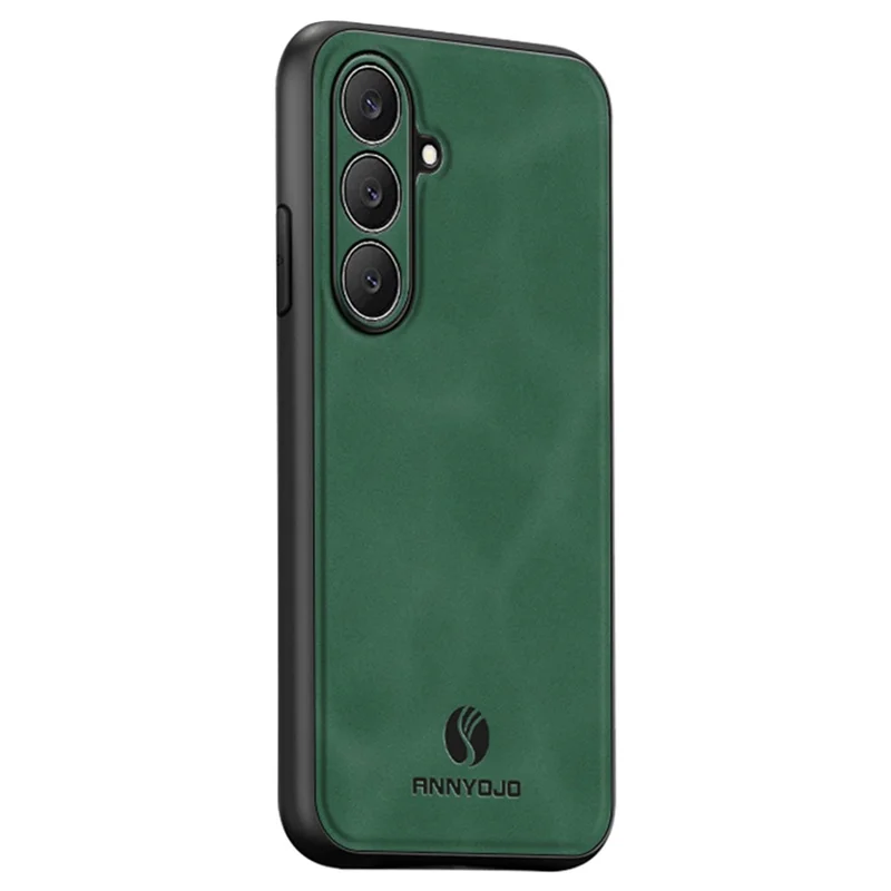 ANNYOJO For Samsung Galaxy S26 FE Phone Case PU Leather + PC + TPU Anti Drop Phone Back Cover - Green - 1