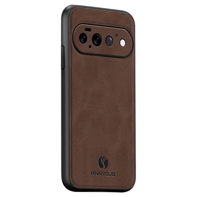 ANNYOJO For Google Pixel 11 Pro Phone Case PU Leather + PC + TPU Anti Drop Phone Back Cover - Coffee - 1