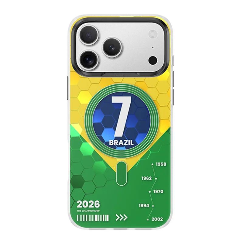 BENKS D3 for iPhone 17 Pro Magnetic Case Football Theme TPU Shockproof Phone Cover - Brazilian Wilderness - 1