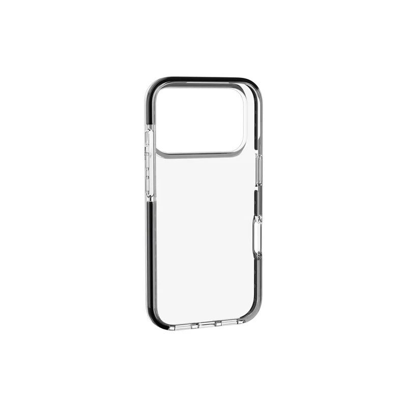 For iPhone 18 Pro Max Case TPU+TPE Anti-drop Clear Phone Cover - Transparent Black - 10