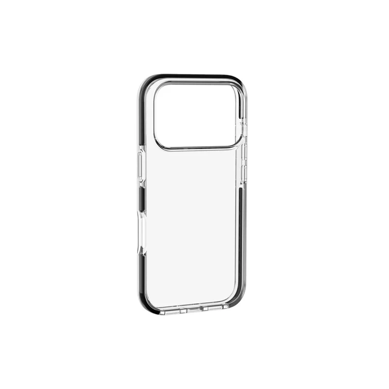 For iPhone 18 Pro Max Case TPU+TPE Anti-drop Clear Phone Cover - Transparent Black - 11