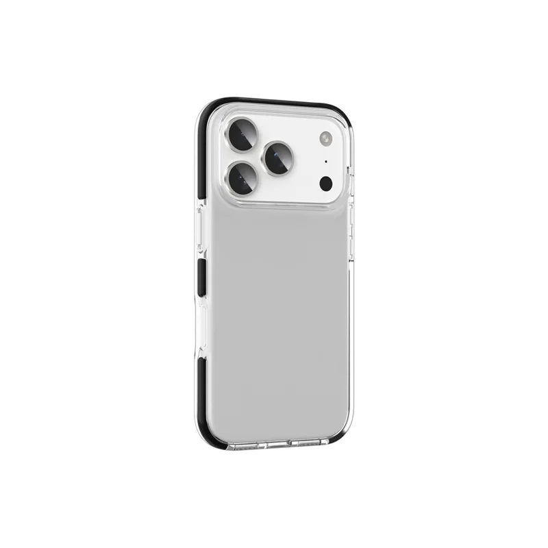 For iPhone 18 Pro Max Case TPU+TPE Anti-drop Clear Phone Cover - Transparent Black - 6