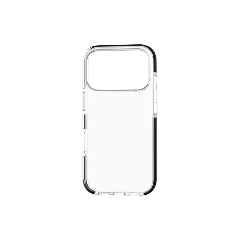 For iPhone 18 Pro Max Case TPU+TPE Anti-drop Clear Phone Cover - Transparent Black - 9