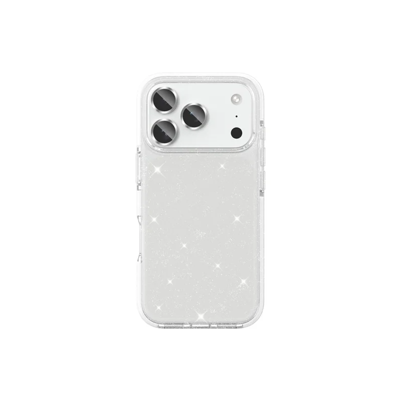 For iPhone 18 Pro Max Glitter Case PC Back TPU+TPE Frame Bling Sparkle Shockproof Cover - 5