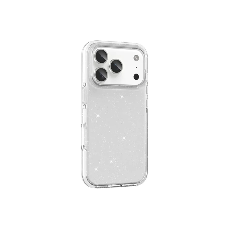 For iPhone 18 Pro Max Glitter Case PC Back TPU+TPE Frame Bling Sparkle Shockproof Cover - 6
