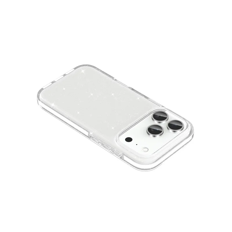 For iPhone 18 Pro Glitter Case PC Back TPU+TPE Frame Bling Sparkle Shockproof Cover - 8