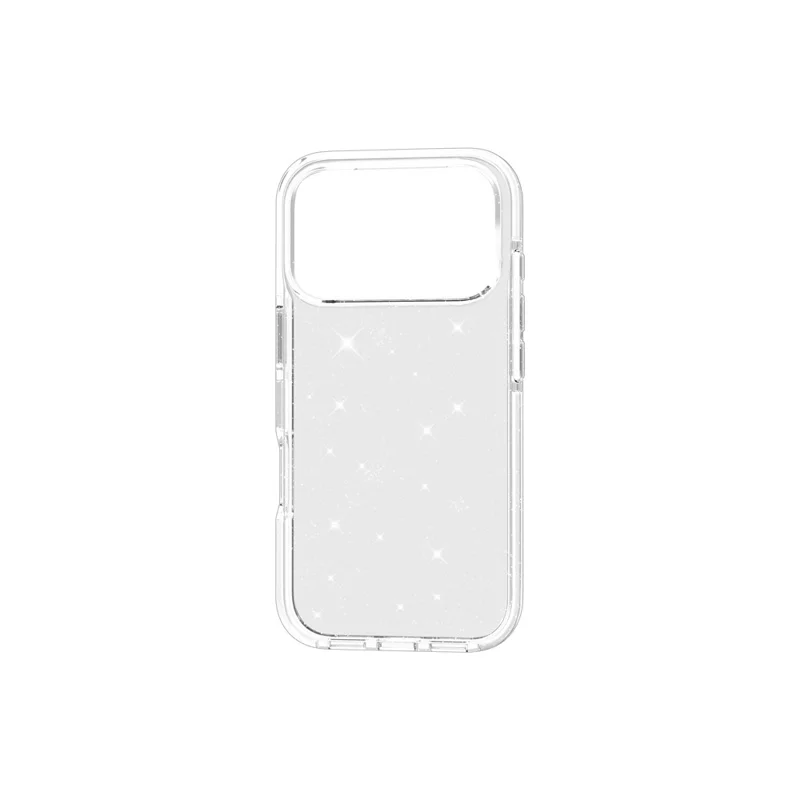 For iPhone 18 Pro Glitter Case PC Back TPU+TPE Frame Bling Sparkle Shockproof Cover - 9