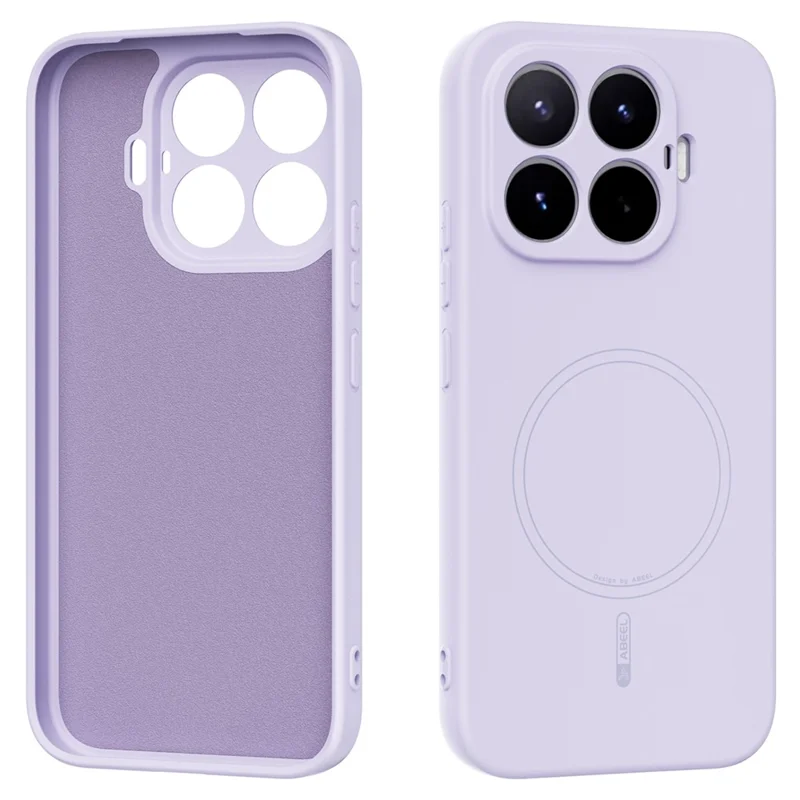 ABEEL Magnetic Case For Xiaomi 17T Skin Touch Liquid Silicone Phone Back Cover - Purple - 1