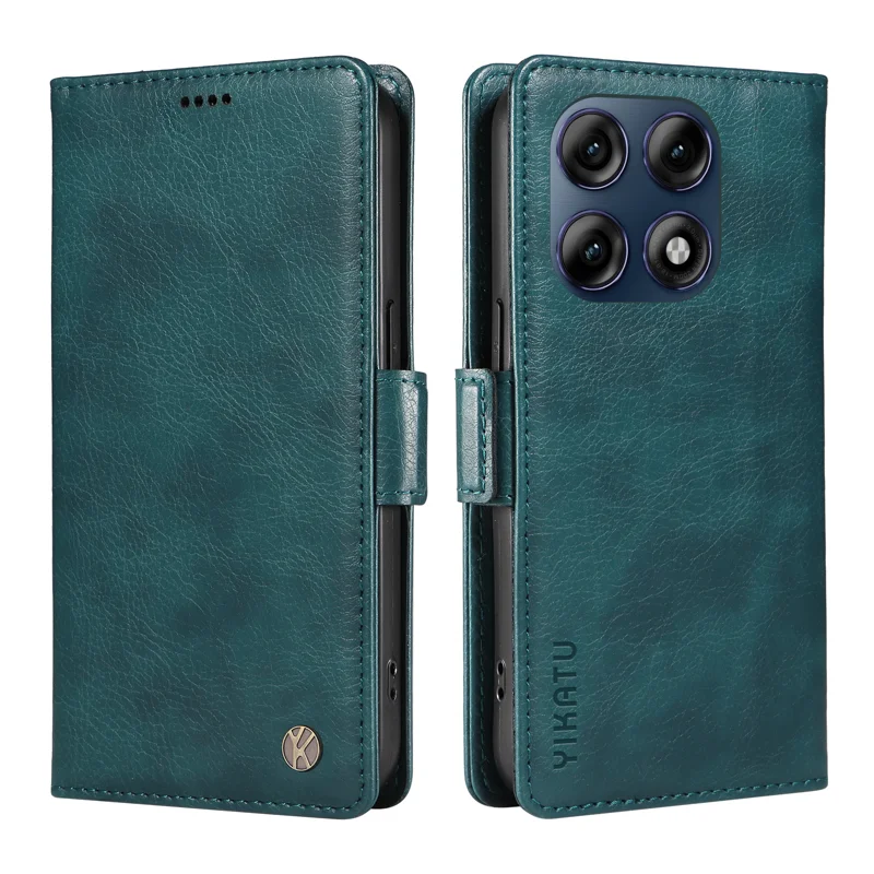 YIKATU for Motorola Edge 70 Pro 5G Case YK-007 Litchi Texture PU Leather Wallet Phone Cover - Blue - 1