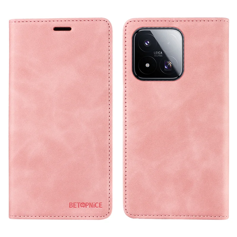 BETOPNICE for Xiaomi 17 Max Case Magnetic Closure RFID Blocking Wallet Stand Leather Phone Cover - Pink - 1