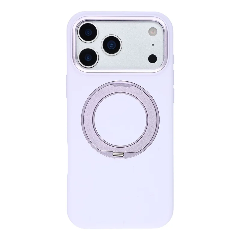 X-LEVEL for iPhone 17 Pro Magnetic Case Rotating Kickstand Silicone + Tech Fabric Scratch-Resistant Phone Cover - Taro Purple - 1