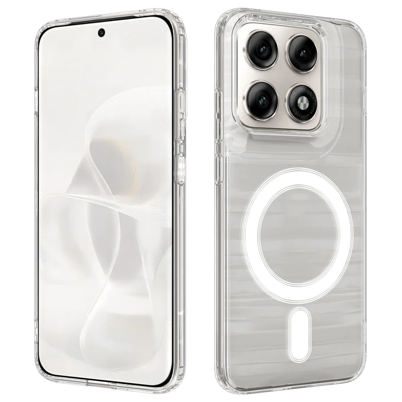 For Motorola Edge 70 Pro+ 5G / 70 Pro 5G Clear Phone Magnetic Case TPU + Acrylic Back Cover - Clear - 1
