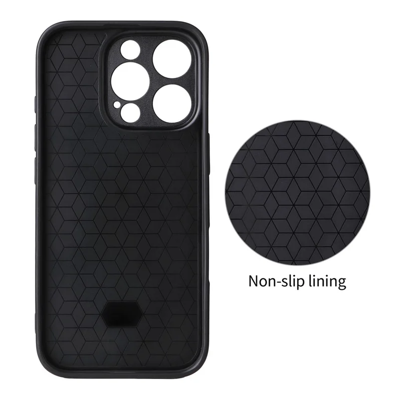 For iPhone 16 Pro Max Case Carbon Fiber Texture Leather Coated TPU PC Phone Cover with Metal Ring for Magnetic Car Mount - Orange - 6