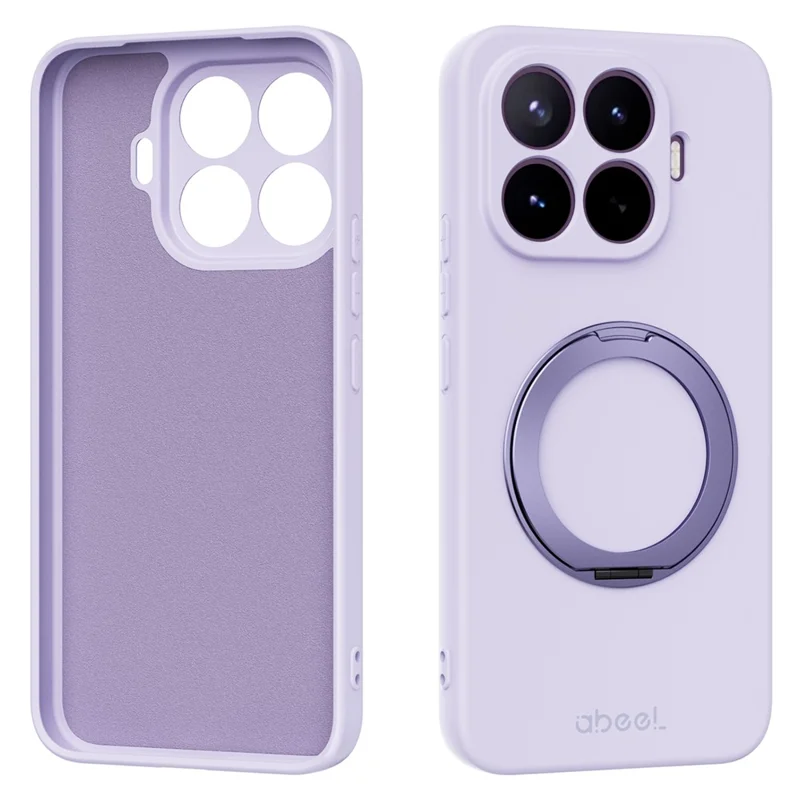 ABEEL For Xiaomi 17T Pro Magnetic Case Kickstand Skin Touch Liquid Silicone Phone Cover - Purple - 1