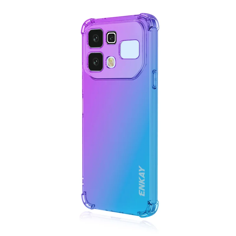 ENKAY for Infinix Note 60 5G / Infinix Note 60 Pro 5G TPU Case Thickened Four Corner Drop-proof Phone Back Cover - Purple / Blue - 1