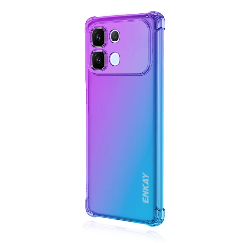 ENKAY for Infinix Note Edge 5G TPU Case Thickened Four Corner Drop-proof Phone Back Cover - Purple / Blue - 1