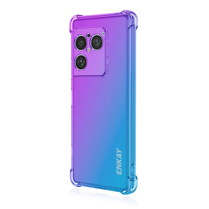 ENKAY for Sony Xperia 1 VIII TPU Case Thickened Four Corner Drop-proof Phone Back Cover - Purple / Blue - 1