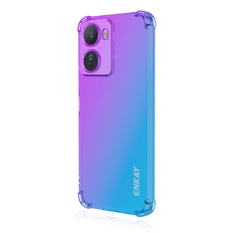 ENKAY for Xiaomi Redmi 15a 5G TPU Case Thickened Four Corner Drop-proof Phone Back Cover - Purple / Blue - 1