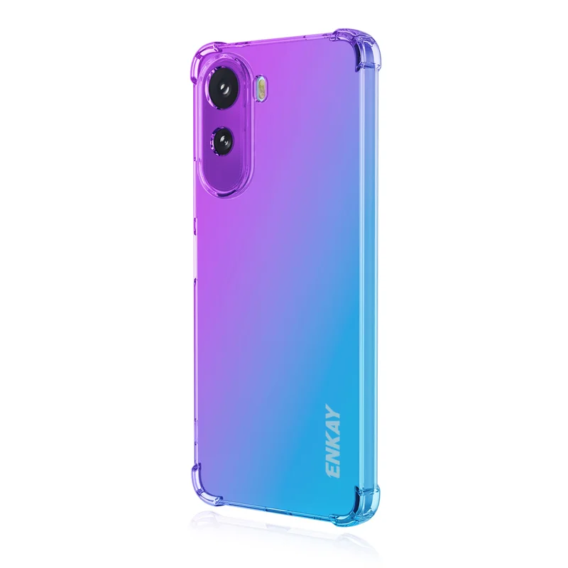 ENKAY for Xiaomi Redmi A7 Pro 5G / Xiaomi Redmi A7 Pro 4G (171.56mm) TPU Case Thickened Four Corner Drop-proof Phone Back Cover - Purple / Blue - 1