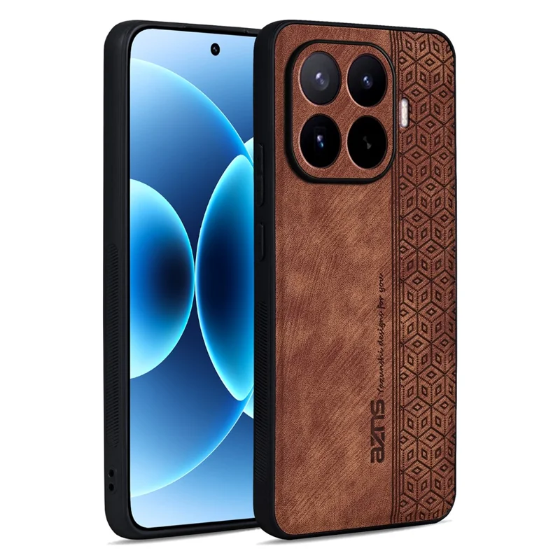 AZNS For Xiaomi 17T Pro Champion Edition Case PU Leather Covered TPU Phone Protective Cover - Brown - 1