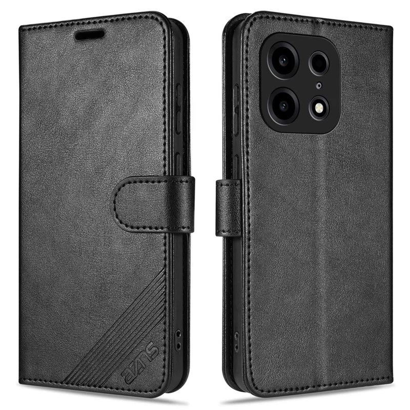 AZNS For OnePlus Turbo 6X Pro 5G Case Anti-Scratch PU Leather Stand Wallet Phone Cover - Black - 1