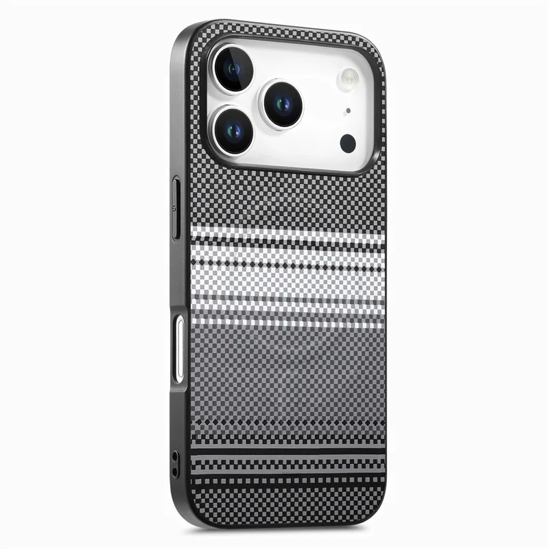 For iPhone 17 Pro Max Magnetic Case PU Leather + PC + TPU Gradient Phone Cover - Black - 1