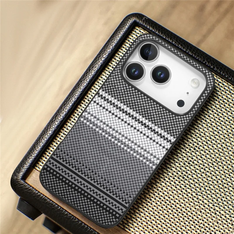 For iPhone 17 Pro Max Magnetic Case PU Leather + PC + TPU Gradient Phone Cover - Black - 10