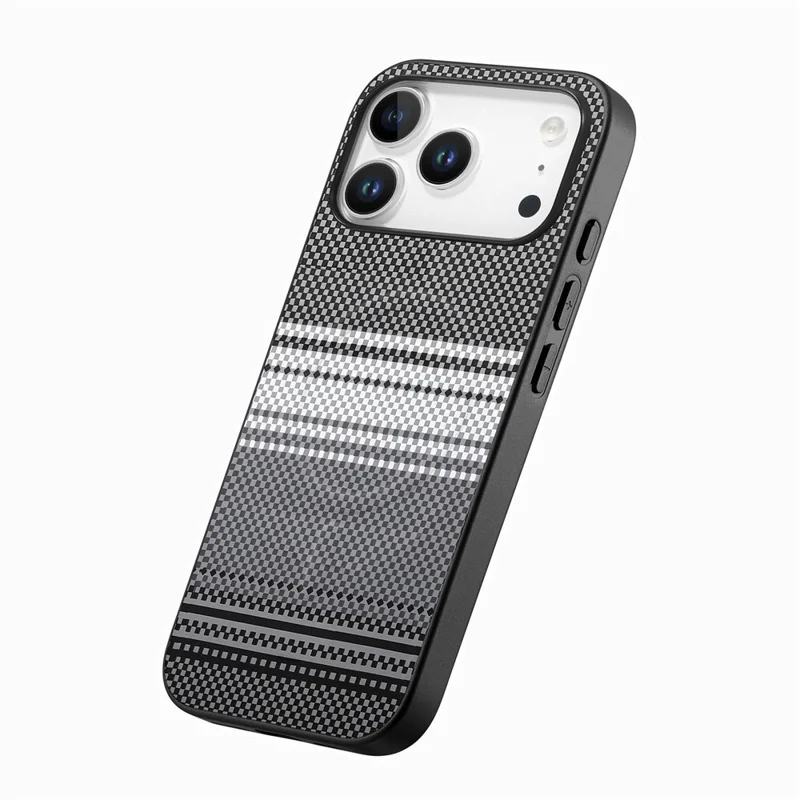 For iPhone 17 Pro Max Magnetic Case PU Leather + PC + TPU Gradient Phone Cover - Black - 2