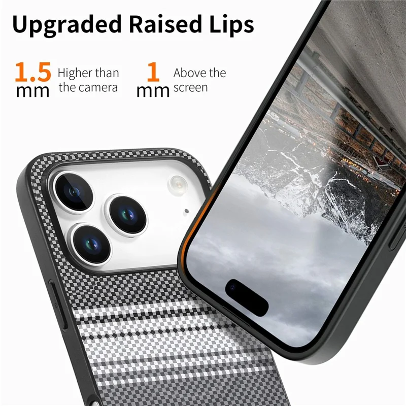 For iPhone 17 Pro Max Magnetic Case PU Leather + PC + TPU Gradient Phone Cover - Black - 4