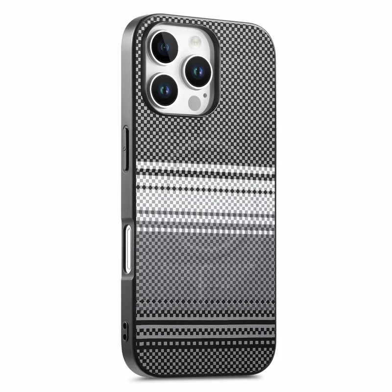 For iPhone 16 Pro Magnetic Case PU Leather + PC + TPU Gradient Phone Cover - Black - 1