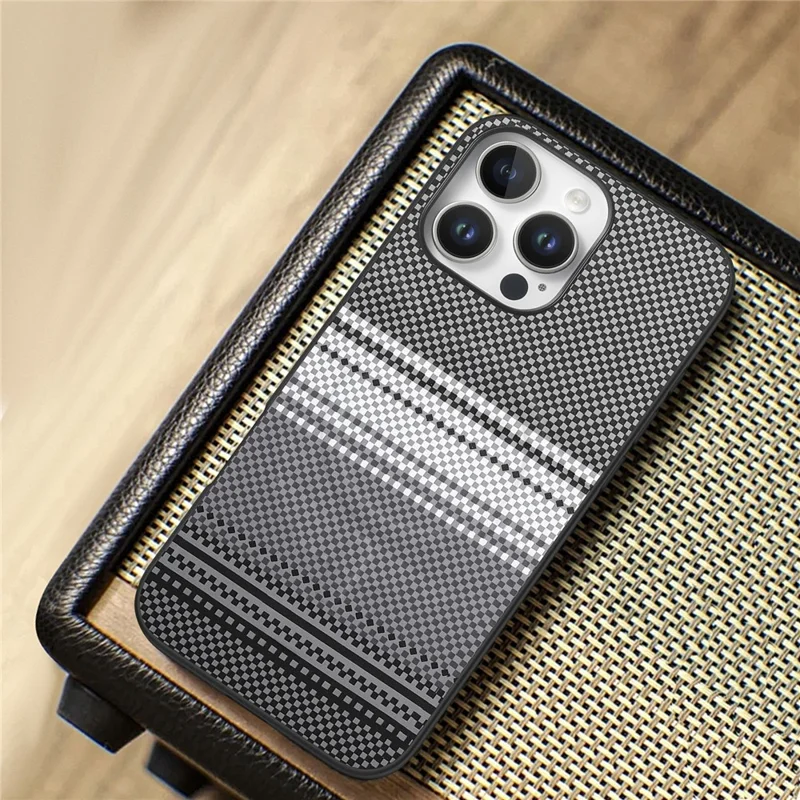 For iPhone 16 Pro Magnetic Case PU Leather + PC + TPU Gradient Phone Cover - Black - 10