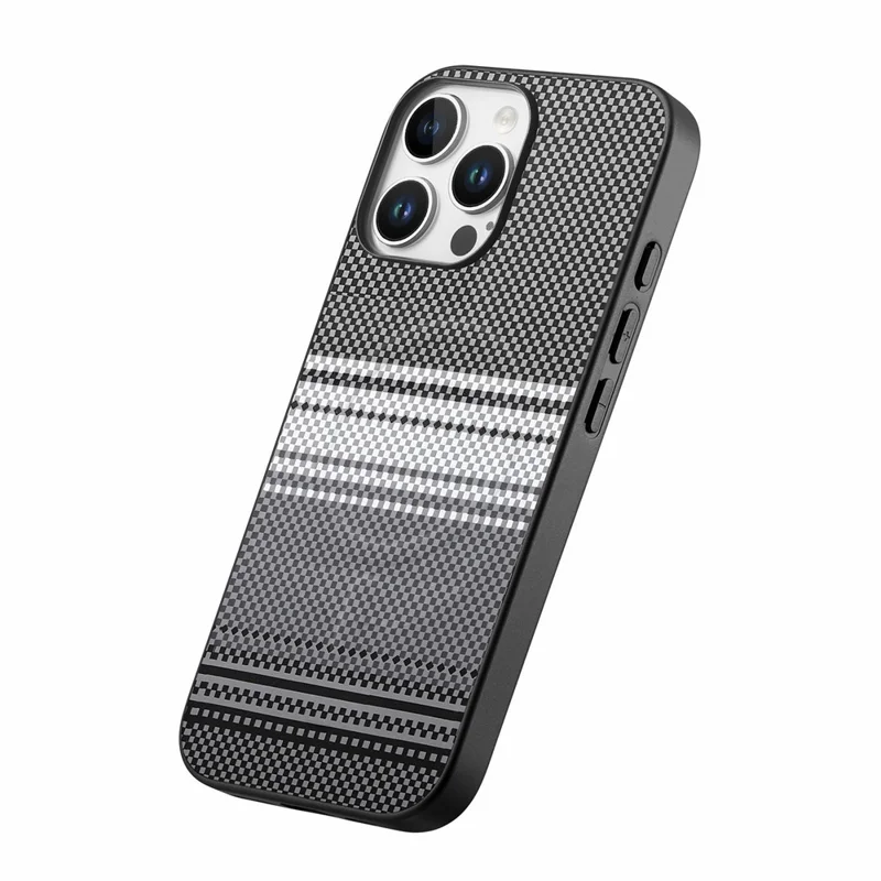 For iPhone 16 Pro Magnetic Case PU Leather + PC + TPU Gradient Phone Cover - Black - 2