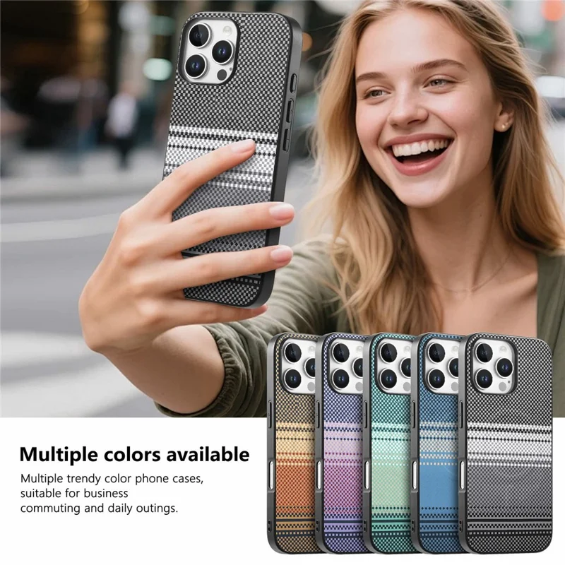 For iPhone 16 Pro Magnetic Case PU Leather + PC + TPU Gradient Phone Cover - Black - 7