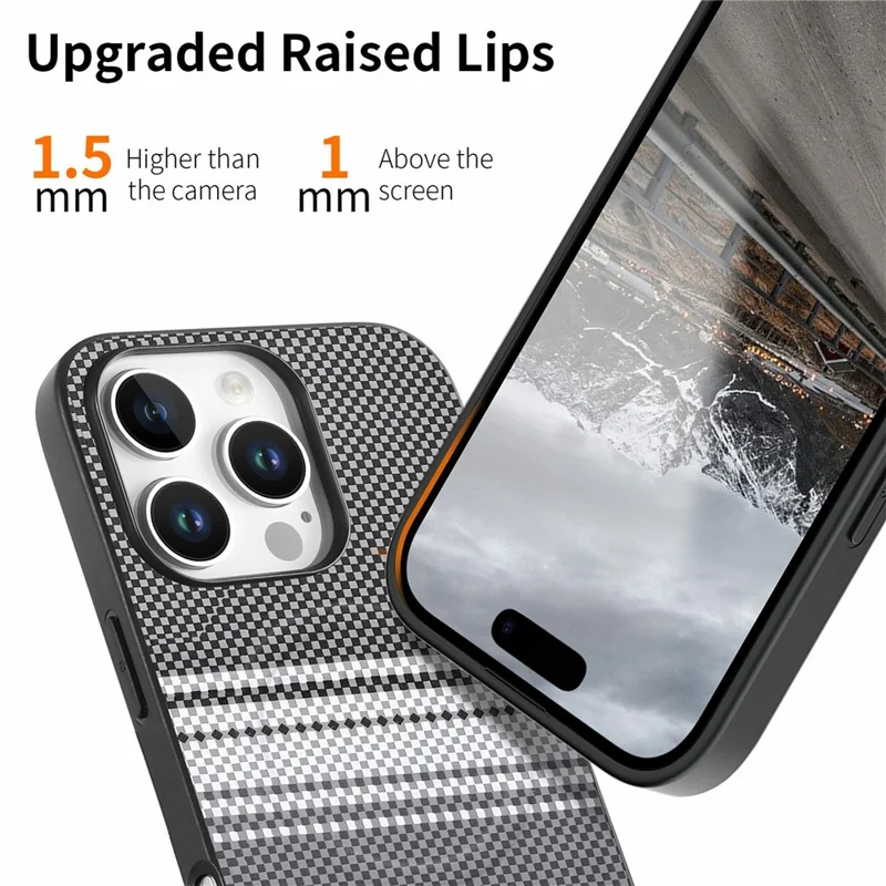For iPhone 16 Pro Max Magnetic Case PU Leather + PC + TPU Gradient Phone Cover - Black - 4