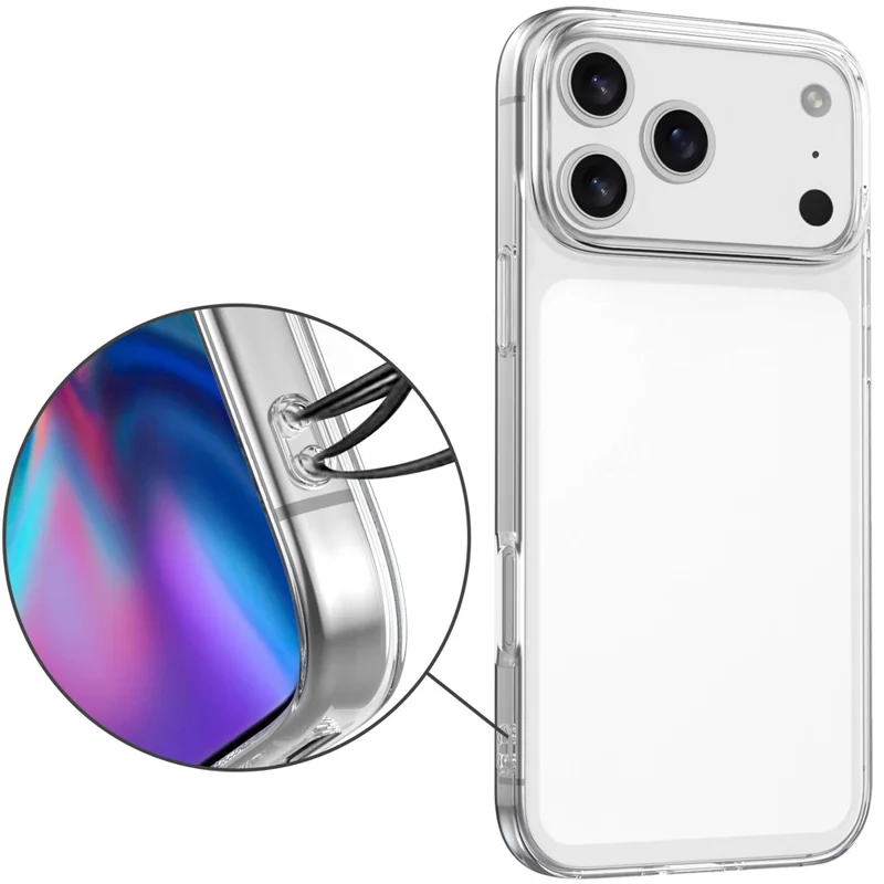 For iPhone 18 Pro Case Anti-Fingerprint Crystal Clear TPU Phone Cover - Transparent - 4